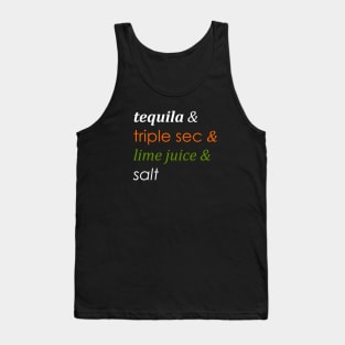 Margarita Cocktail Ingredients Tank Top